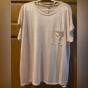 NWOT! Like Love Elegant Pink shimmery Women's Top